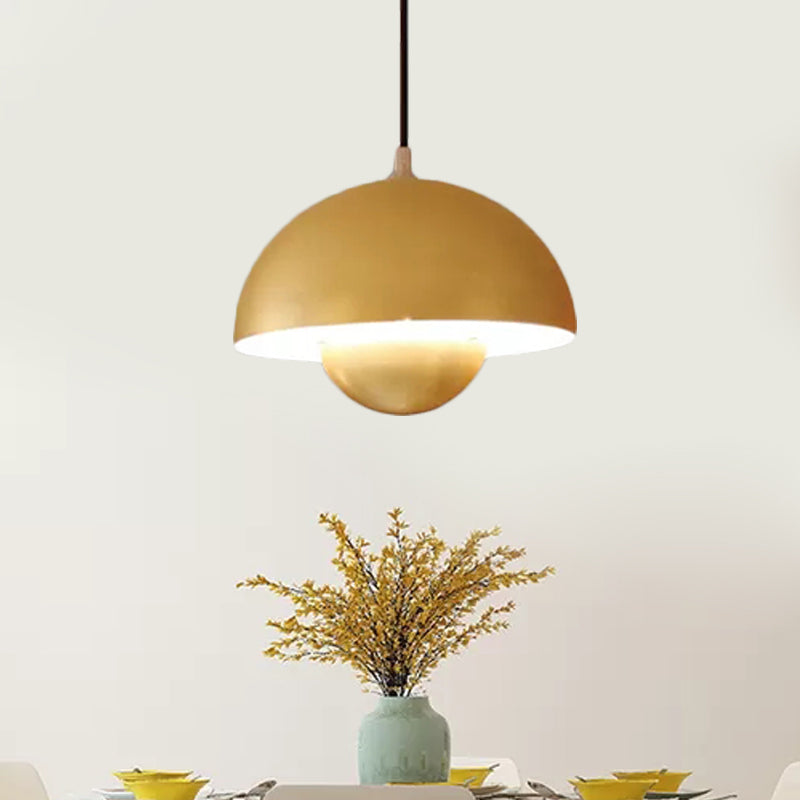 Pendant Metal Light with Dome Shade for Nordic Hanging Ceiling Light in the Dining Room – Modern Mid-Century