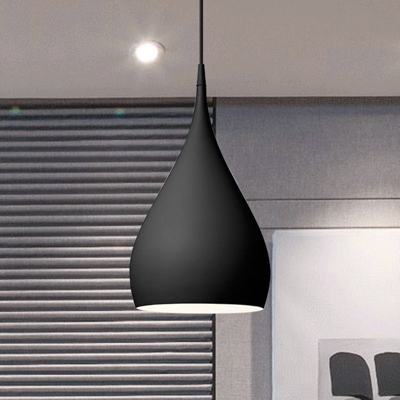 6.5" Wide Modern Metal Teardrop Pendant Light 1 Bright Taavita Hanging Light