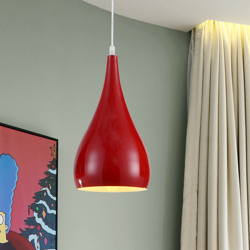 6.5" Wide Modern Metal Teardrop Pendant Light 1 Bright Taavita Hanging Light