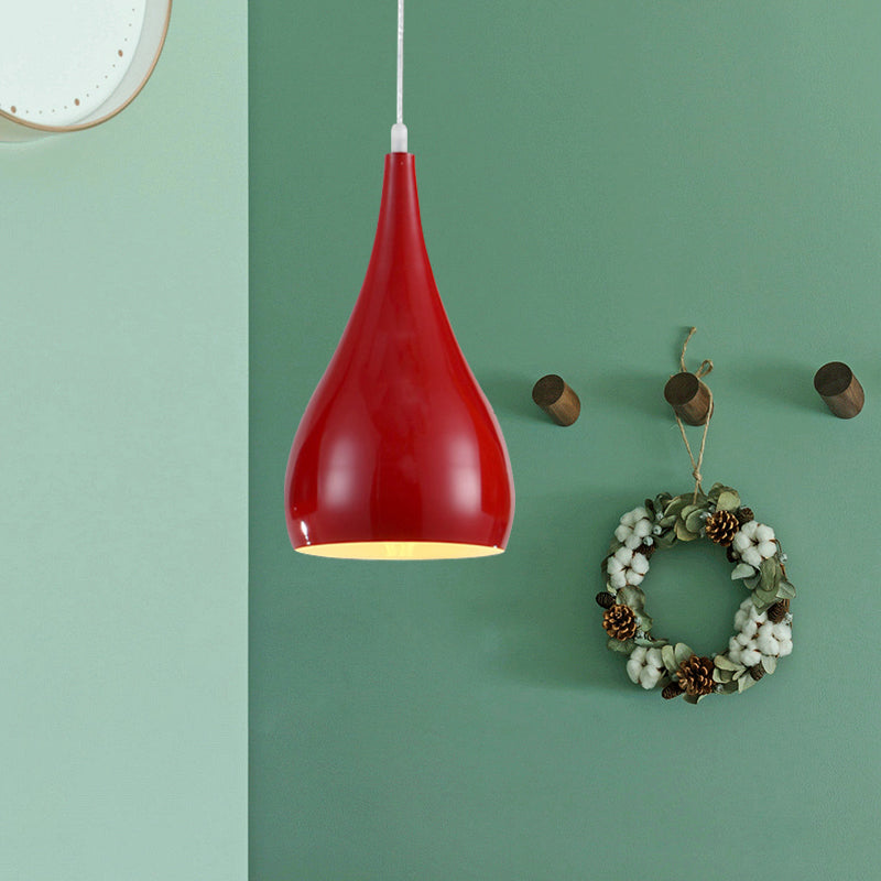 6.5" Wide Modern Metal Teardrop Pendant Light 1 Bright Taavita Hanging Light