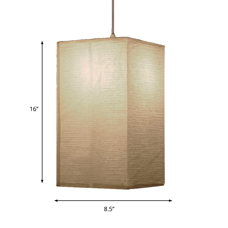 8.5" / 11.5" / 16.5" Wide White Lantern Pendant Traditional Paper Hanging Lamp - 1 Light Fixture by Taavita