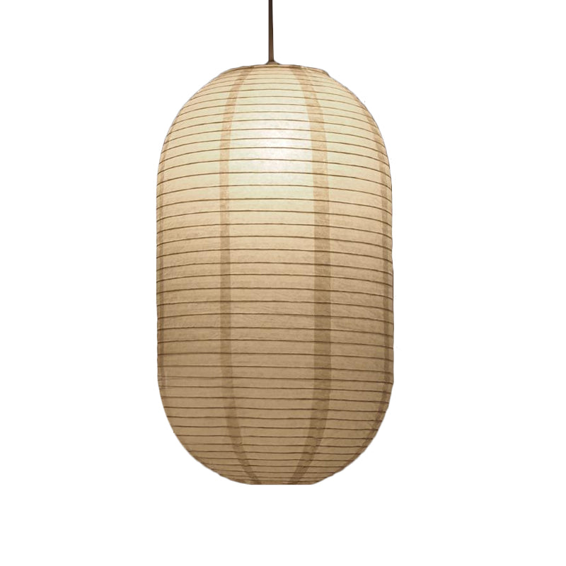 8.5" / 11.5" / 16.5" Wide White Lantern Pendant Traditional Paper Hanging Lamp - 1 Light Fixture by Taavita