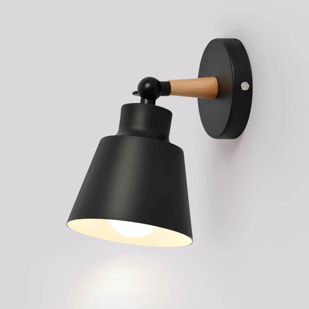 Taavita Simple Macaron Color Solid Wood 1-Light Wall Lamp