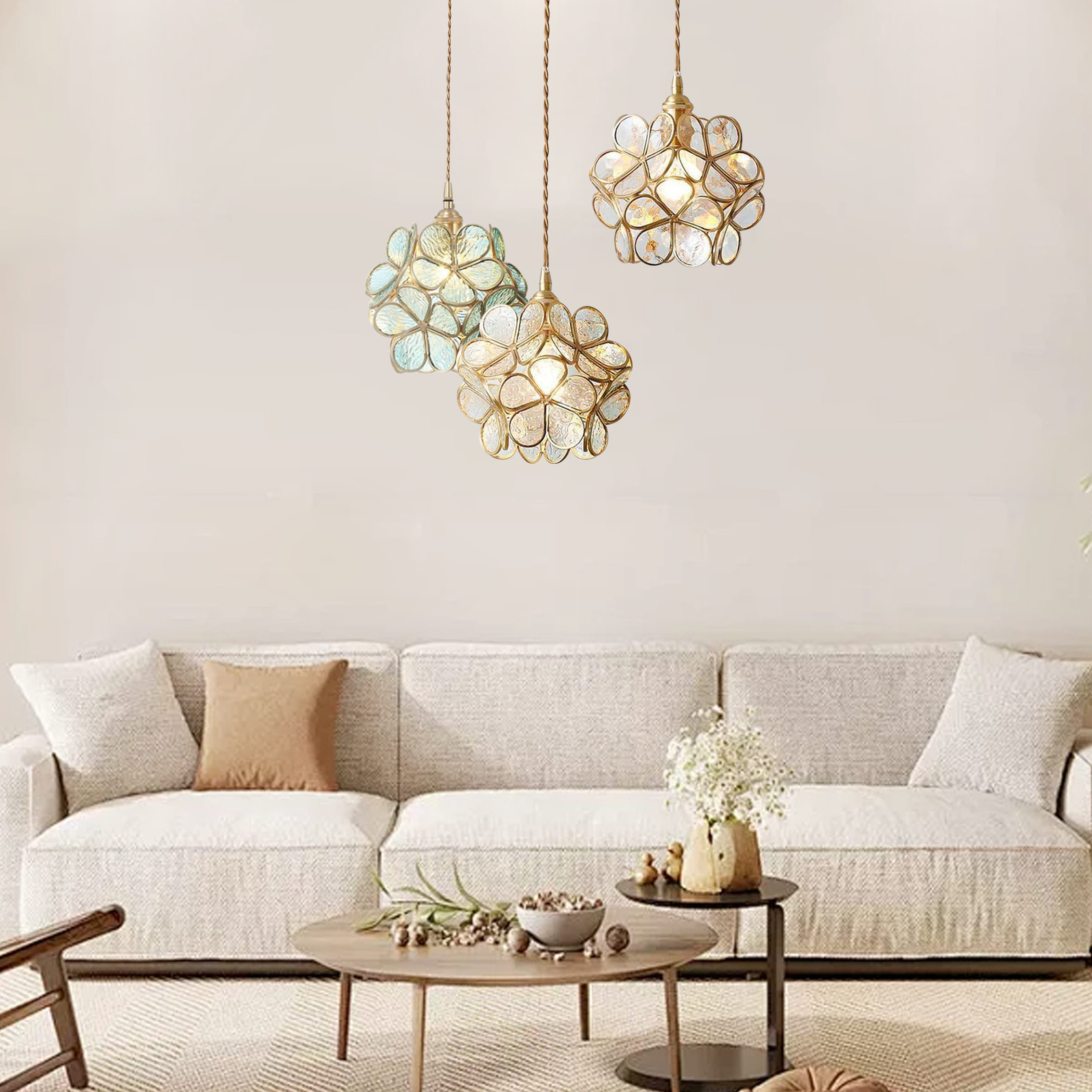 Taavita Petal Glass Pendant Light – Elegant Lighting for Any Space