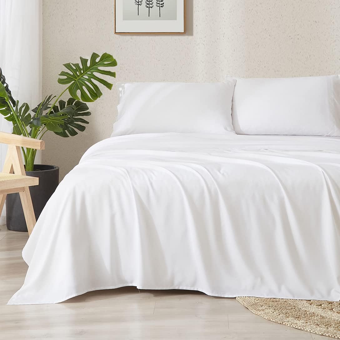 Taavita Cooling Sheet Set - Includes 2 Matching Pillowcases, Fitted & Flat Sheet