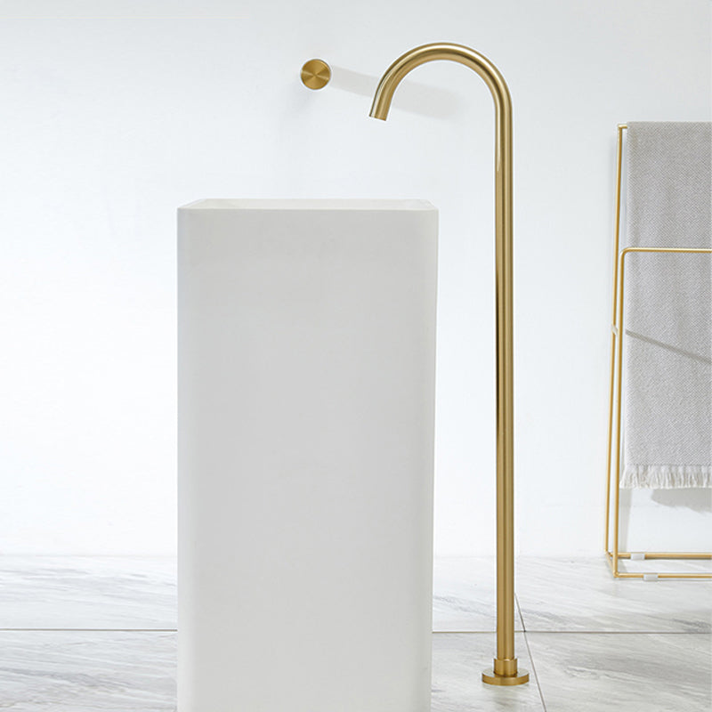 Modern Freestanding Tub Filler Brass 1-Handle Floor Mounted Freestanding Bathtub Faucet Clearhalo 'Bathroom Remodel & Bathroom Fixtures' 'Bathtub Faucets' 'bathtub_faucets' 'Home Improvement' 'home_improvement' 'home_improvement_bathtub_faucets' 1200x1200_50e6a249-5d0a-49c9-add6-79193c2aa09d