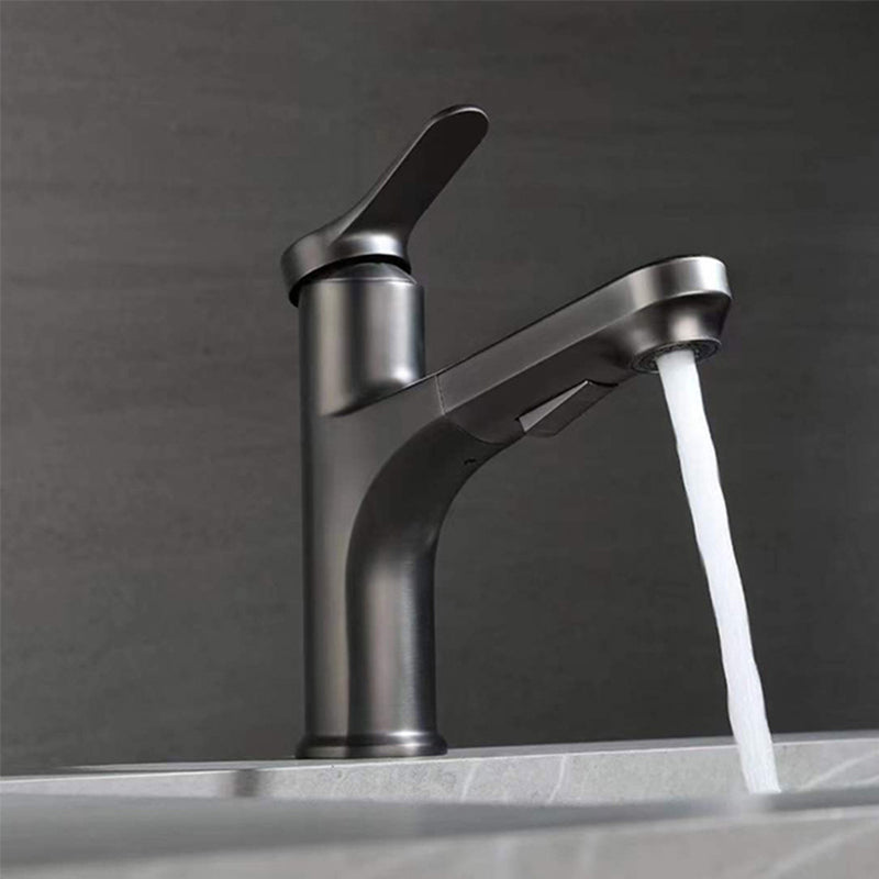 Contemporary Pull-out Faucet Single Lever Handle Faucet for Bathroom Clearhalo 'Bathroom Remodel & Bathroom Fixtures' 'Bathroom Sink Faucets' 'Bathroom Sinks & Faucet Components' 'bathroom_sink_faucets' 'Home Improvement' 'home_improvement' 'home_improvement_bathroom_sink_faucets' 1200x1200_a2754331-7e2c-41be-bc14-ba927da5540b