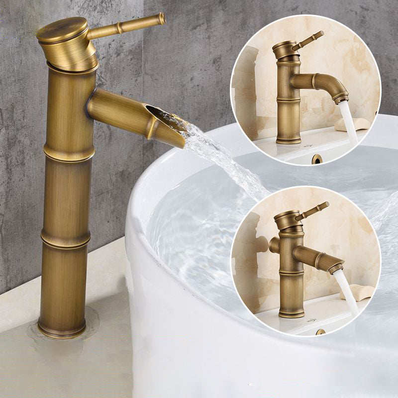 Taavita Brass Lever Handle Bathroom Faucet Single Hole Vessel Sink Faucet