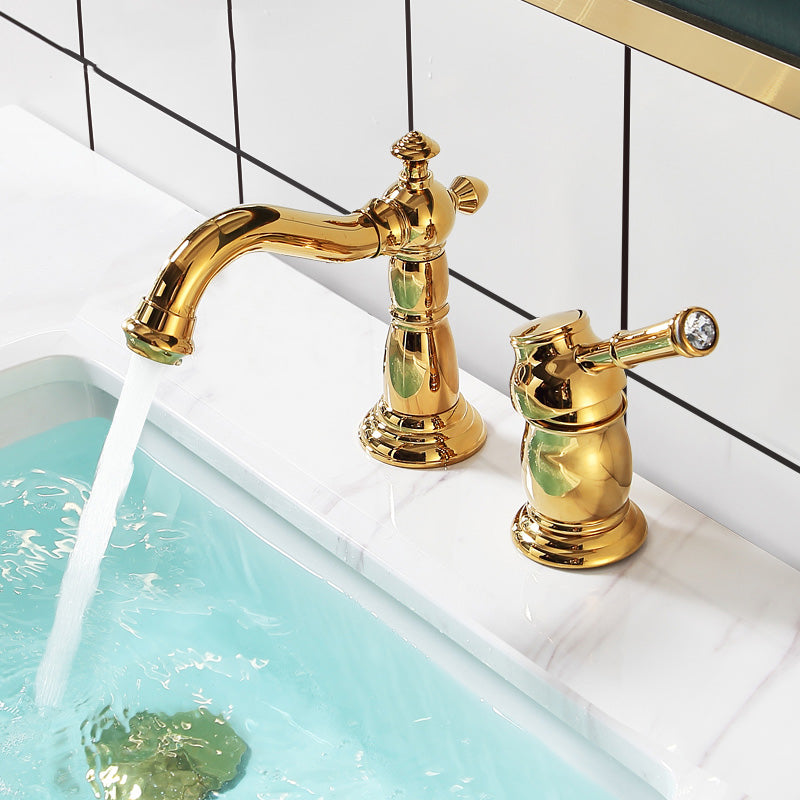 Deck Mounted Roman Tub Faucet Low Arc Copper Roman Tub Faucet Set Clearhalo 'Bathroom Remodel & Bathroom Fixtures' 'Bathtub Faucets' 'bathtub_faucets' 'Home Improvement' 'home_improvement' 'home_improvement_bathtub_faucets' 7063951