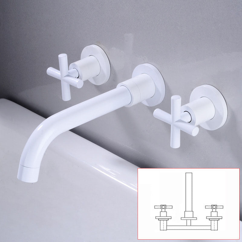 Modern Wall Mounted Faucet Bathroom Rotate Handle Bathtub Faucet Clearhalo 'Bathroom Remodel & Bathroom Fixtures' 'Bathtub Faucets' 'bathtub_faucets' 'Home Improvement' 'home_improvement' 'home_improvement_bathtub_faucets' 7099250