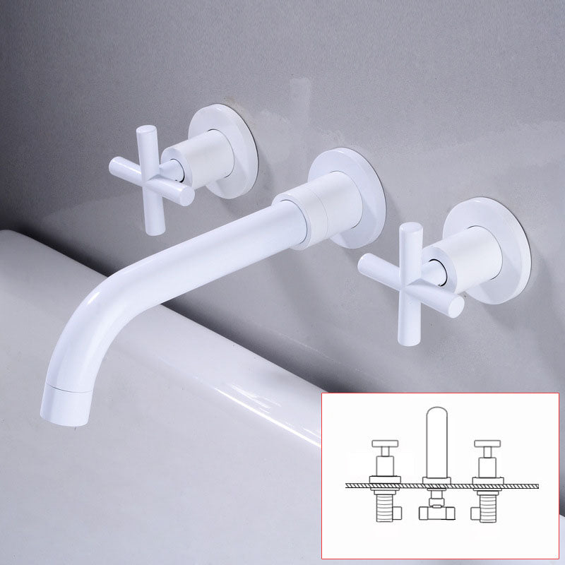 Modern Wall Mounted Faucet Bathroom Rotate Handle Bathtub Faucet Clearhalo 'Bathroom Remodel & Bathroom Fixtures' 'Bathtub Faucets' 'bathtub_faucets' 'Home Improvement' 'home_improvement' 'home_improvement_bathtub_faucets' 1200x1200_4db62442-0d03-42e1-90dd-3a666266be84