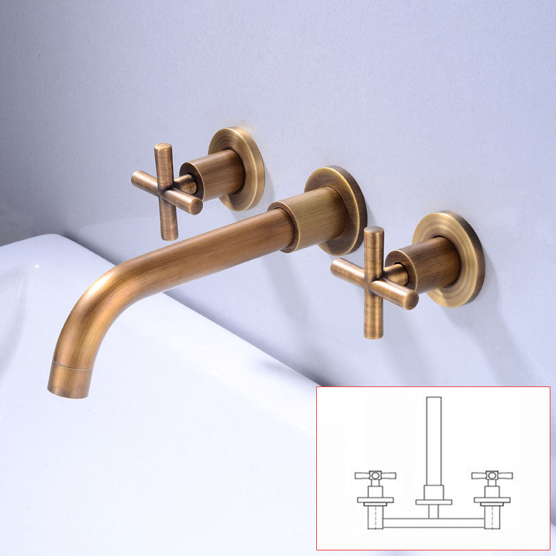 Modern Wall Mounted Faucet Bathroom Rotate Handle Bathtub Faucet Clearhalo 'Bathroom Remodel & Bathroom Fixtures' 'Bathtub Faucets' 'bathtub_faucets' 'Home Improvement' 'home_improvement' 'home_improvement_bathtub_faucets' 1200x1200_d4dff860-fe47-4af5-b037-e8dba4ae45ee