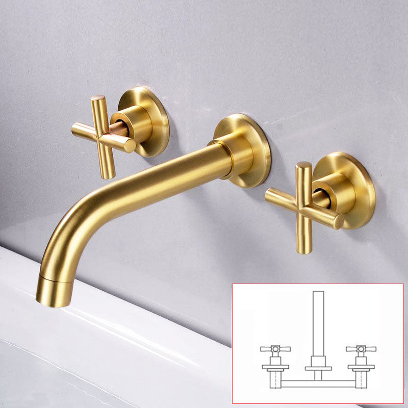 Modern Wall Mounted Faucet Bathroom Rotate Handle Bathtub Faucet Clearhalo 'Bathroom Remodel & Bathroom Fixtures' 'Bathtub Faucets' 'bathtub_faucets' 'Home Improvement' 'home_improvement' 'home_improvement_bathtub_faucets' 1200x1200_1d2d0df5-8f77-4864-910a-4aa3f6e6bea3