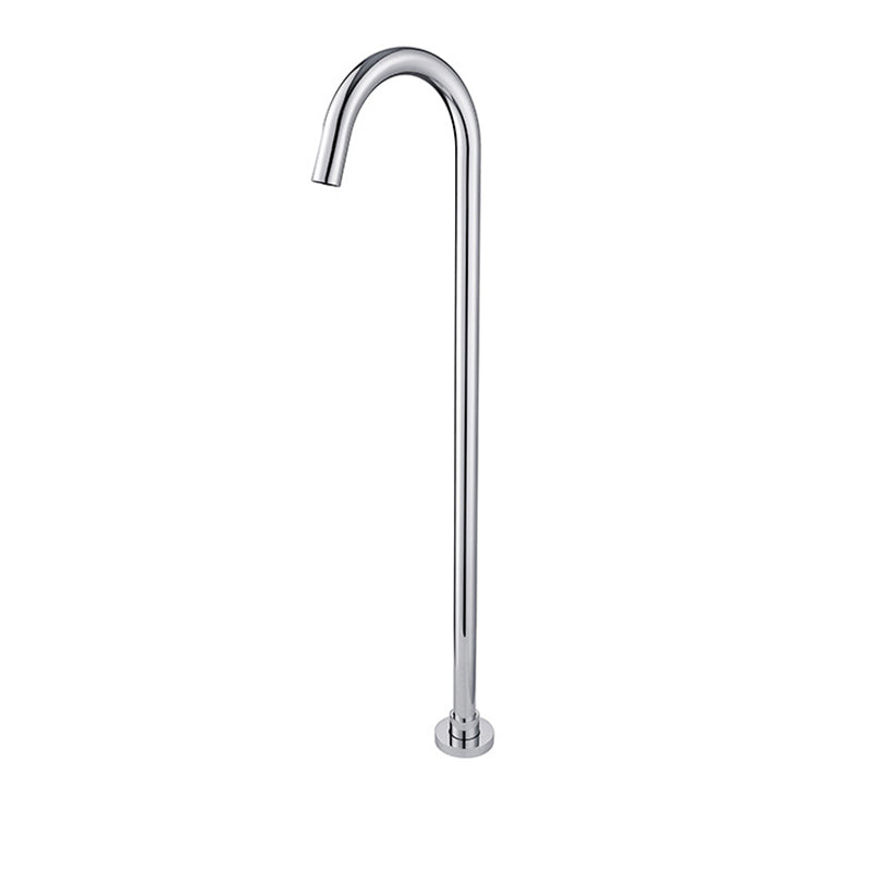 Taavita Modern High Arc Freestanding Tub Filler Faucet with Floor Mounted Risers