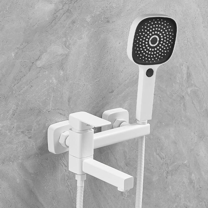 Lever Handle Shower Faucet Single Hand Shower with Shower Hose Clearhalo 'Bathroom Remodel & Bathroom Fixtures' 'Home Improvement' 'home_improvement' 'home_improvement_shower_faucets' 'Shower Faucets & Systems' 'shower_faucets' 'Showers & Bathtubs Plumbing' 'Showers & Bathtubs' 1200x1200_69c7144f-fb28-4ff5-a63e-e1b2d1a1c77e