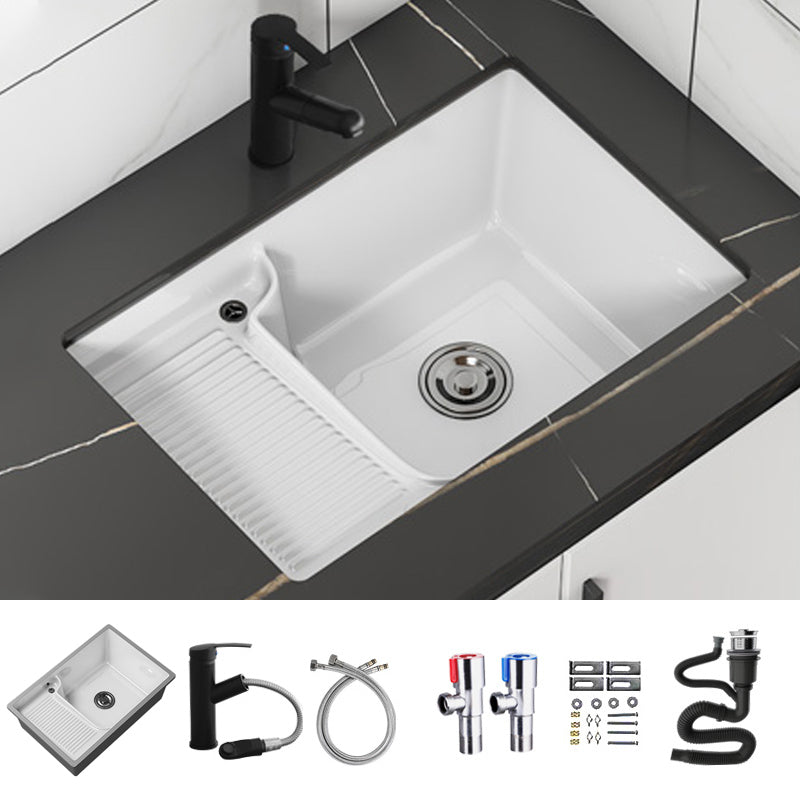 Classic Porcelain Bathroom Sink Rectangular Trough Sink with Washboard Clearhalo 'Bathroom Remodel & Bathroom Fixtures' 'Bathroom Sinks & Faucet Components' 'Bathroom Sinks' 'bathroom_sink' 'Home Improvement' 'home_improvement' 'home_improvement_bathroom_sink' 1200x1200_c5006ba9-856e-415e-b39c-87dbbe381107