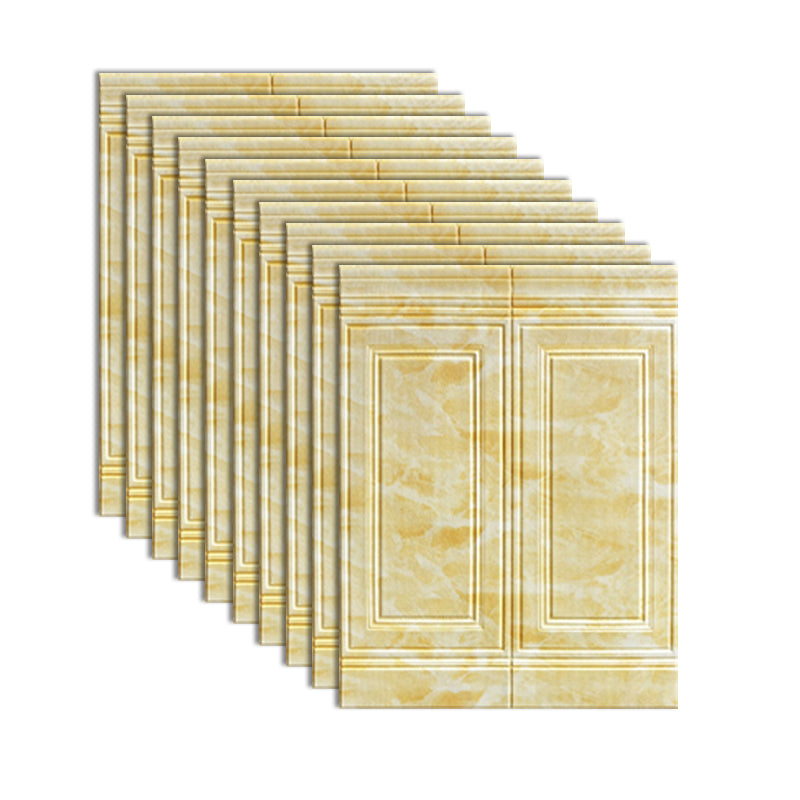 Modern Style XPE Foam Wall Paneling 3D Waterproof Wall Paneling Yellow-Brown Clearhalo 'Flooring 'Home Improvement' 'home_improvement' 'home_improvement_wall_paneling' 'Wall Paneling' 'wall_paneling' 'Walls & Ceilings' Walls and Ceiling' 7209585