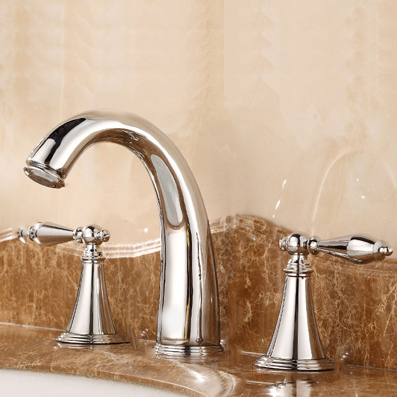 Taavita Traditional Roman Tub Faucet Set with Handles - Fixed Deck-Mount