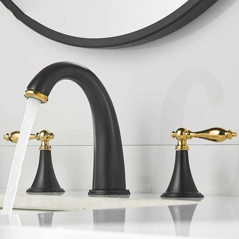 Traditional Roman Tub Faucet Set Copper Fixed Deck-Mount with Handles Clearhalo 'Bathroom Remodel & Bathroom Fixtures' 'Bathtub Faucets' 'bathtub_faucets' 'Home Improvement' 'home_improvement' 'home_improvement_bathtub_faucets' 7274763