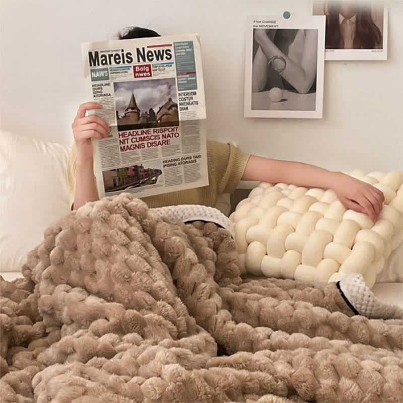 Soft Coral Fleece Blanket