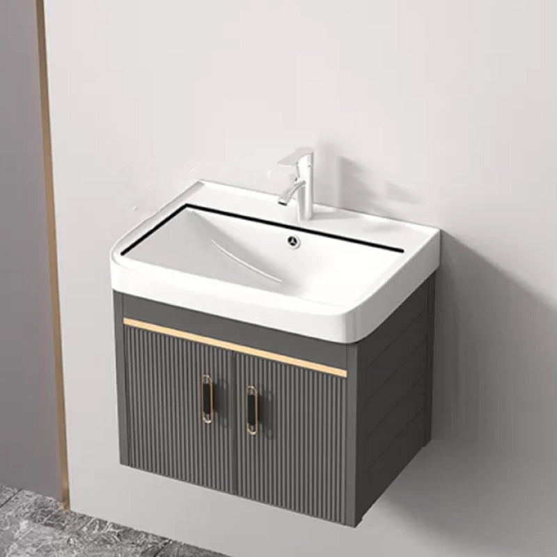 Wall Mount Bathroom Sink Vanity Glam Faucet Included Bathroom Vanity Clearhalo 'Bathroom Remodel & Bathroom Fixtures' 'Bathroom Vanities' 'bathroom_vanities' 'Home Improvement' 'home_improvement' 'home_improvement_bathroom_vanities' 7455056