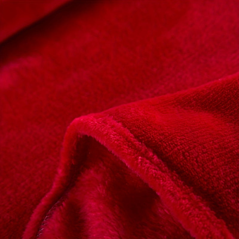 Taavita Flannel Blanket – Soft Red Blanket for Cozy Evenings