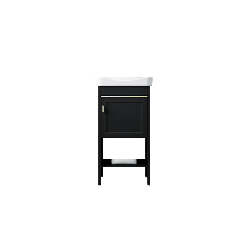 Taavita Single Bathroom Vanity, Black Rectangular Freestanding Sink Vanity