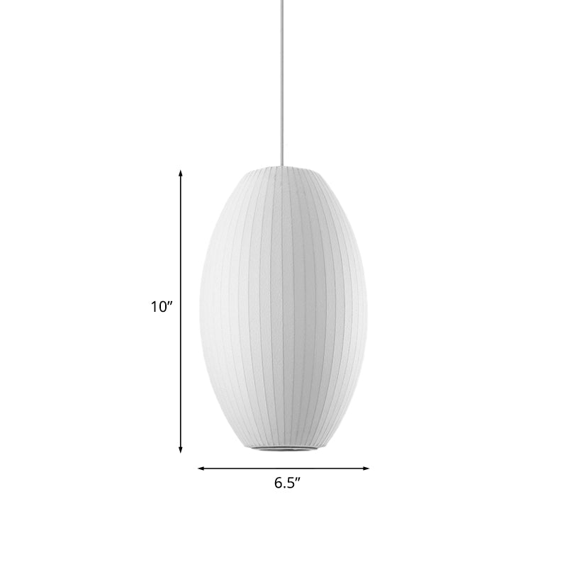 Taavita Pendant Modern Fabric, 1 Bright White Hanging Ceiling Light, 6.5"/12"/14" Wide