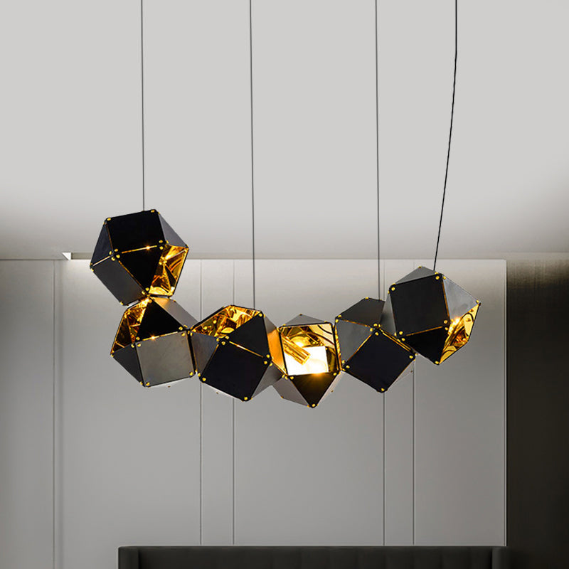 8/12 Heads of Modern Metal Chandeliers Bright, Diverse Black/White Dining Room Pendant Light by Taavita