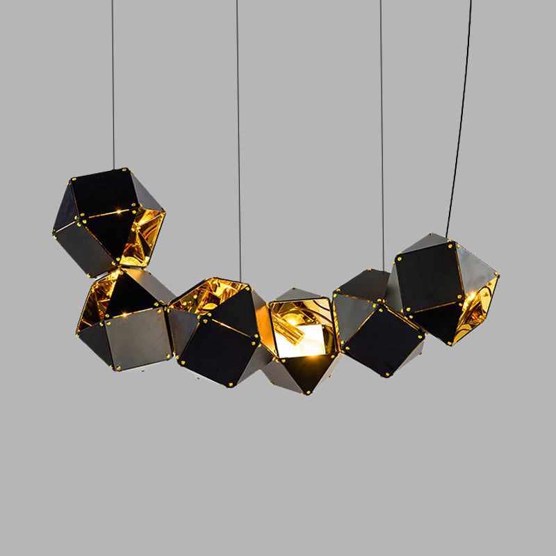 8/12 Heads of Modern Metal Chandeliers Bright, Diverse Black/White Dining Room Pendant Light by Taavita