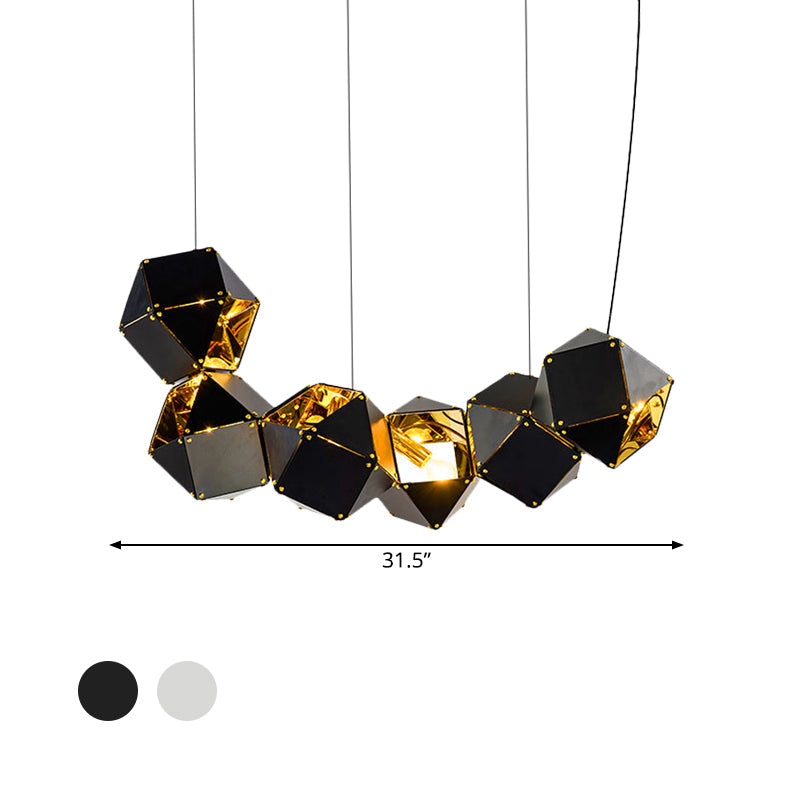 8/12 Heads of Modern Metal Chandeliers Bright, Diverse Black/White Dining Room Pendant Light by Taavita