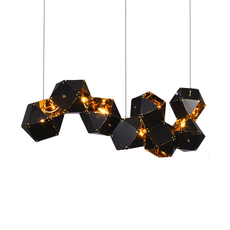 8/12 Heads of Modern Metal Chandeliers Bright, Diverse Black/White Dining Room Pendant Light by Taavita