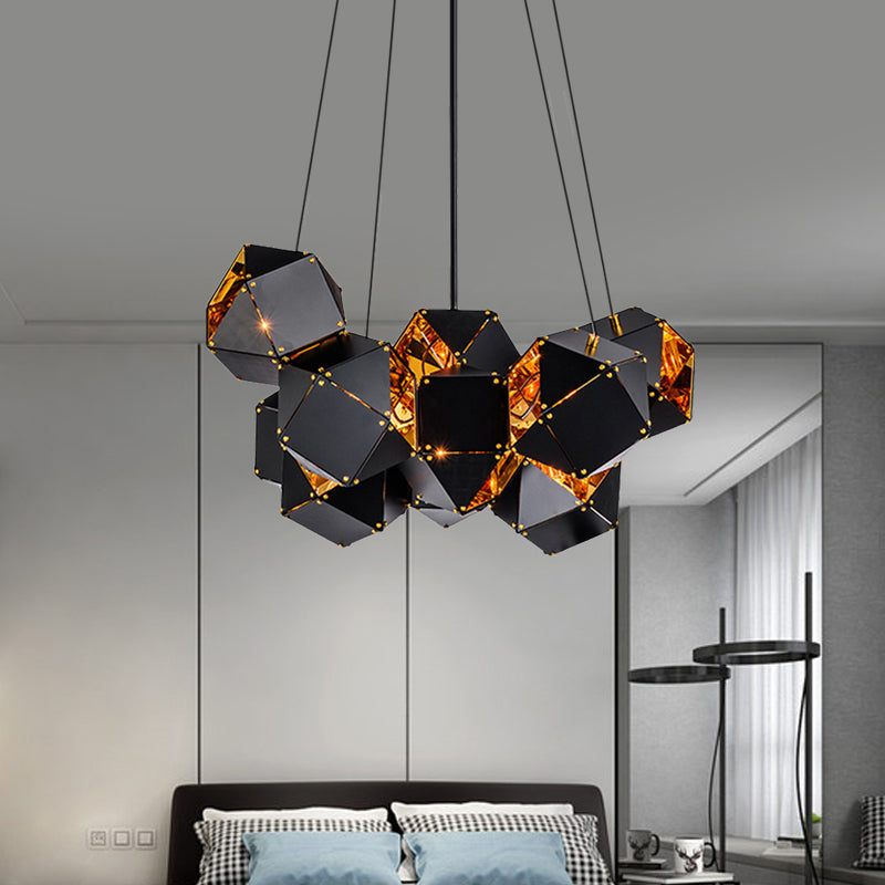 8/12 Heads of Modern Metal Chandeliers Bright, Diverse Black/White Dining Room Pendant Light by Taavita