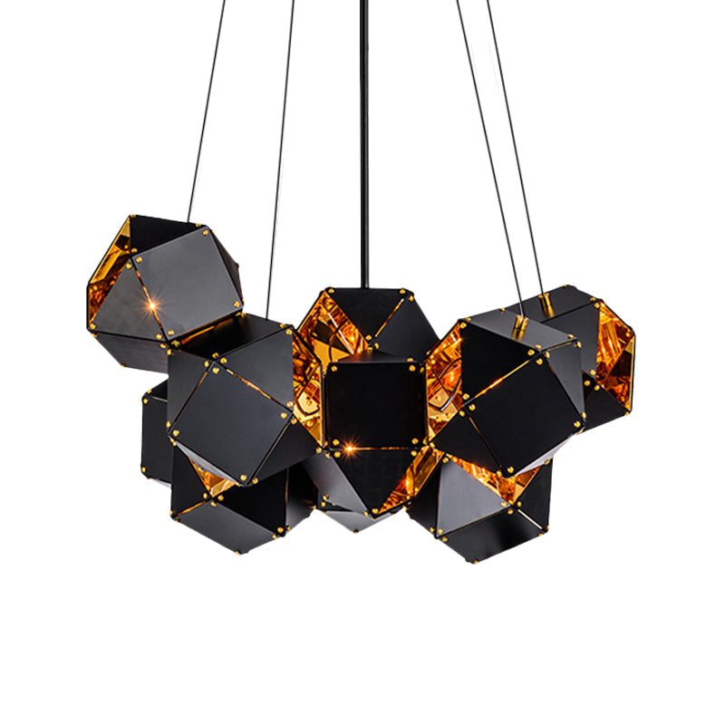 8/12 Heads of Modern Metal Chandeliers Bright, Diverse Black/White Dining Room Pendant Light by Taavita