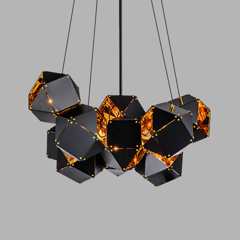 8/12 Heads of Modern Metal Chandeliers Bright, Diverse Black/White Dining Room Pendant Light by Taavita