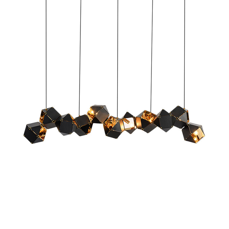 8/12 Heads of Modern Metal Chandeliers Bright, Diverse Black/White Dining Room Pendant Light by Taavita