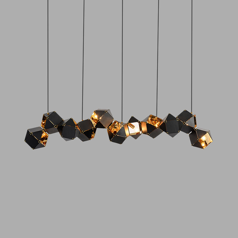 8/12 Heads of Modern Metal Chandeliers Bright, Diverse Black/White Dining Room Pendant Light by Taavita