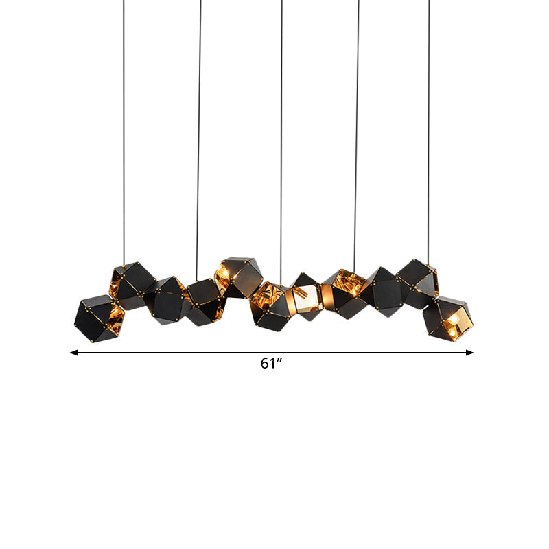 8/12 Heads of Modern Metal Chandeliers Bright, Diverse Black/White Dining Room Pendant Light by Taavita