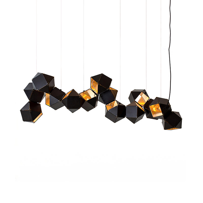 8/12 Heads of Modern Metal Chandeliers Bright, Diverse Black/White Dining Room Pendant Light by Taavita