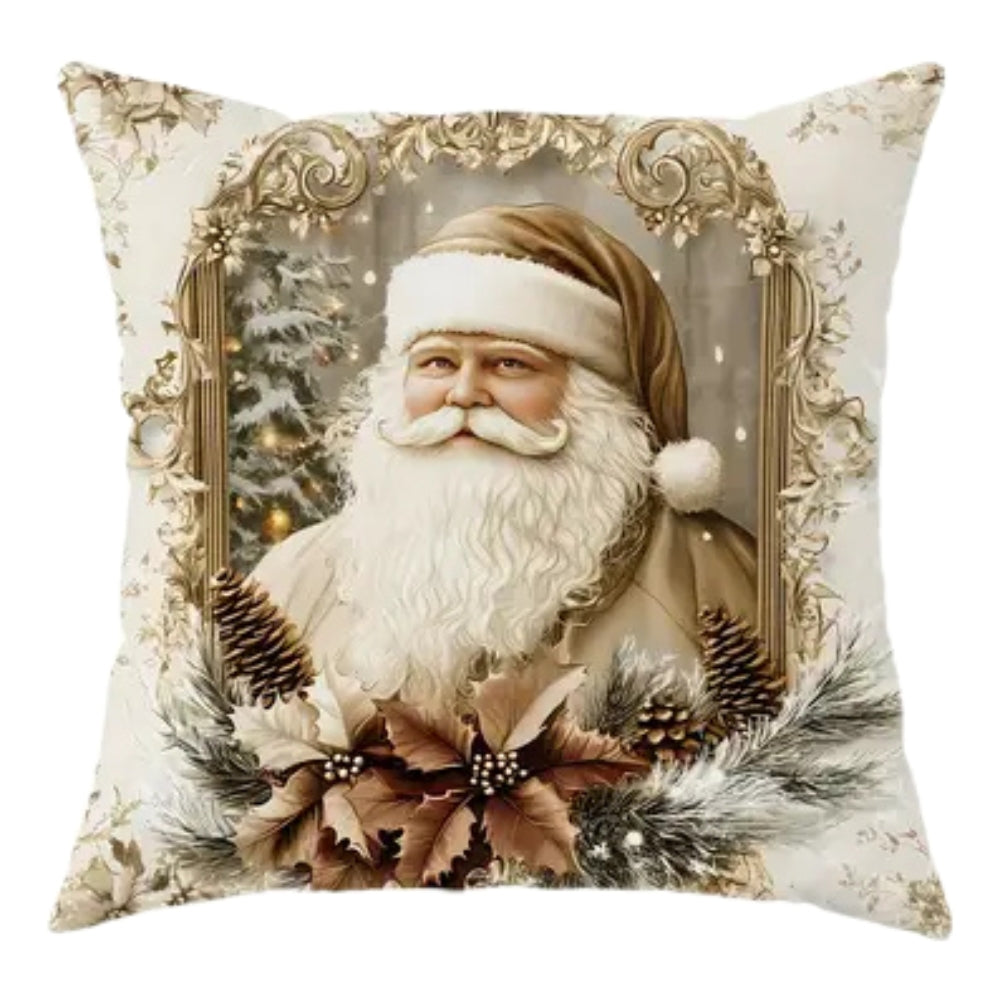 Taavita Velvet Christmas Cushion Covers with Vintage Designs