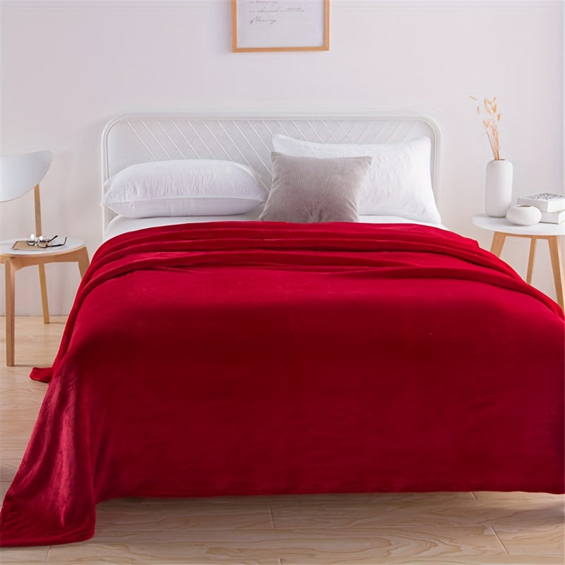 Taavita Flannel Blanket – Soft Red Blanket for Cozy Evenings