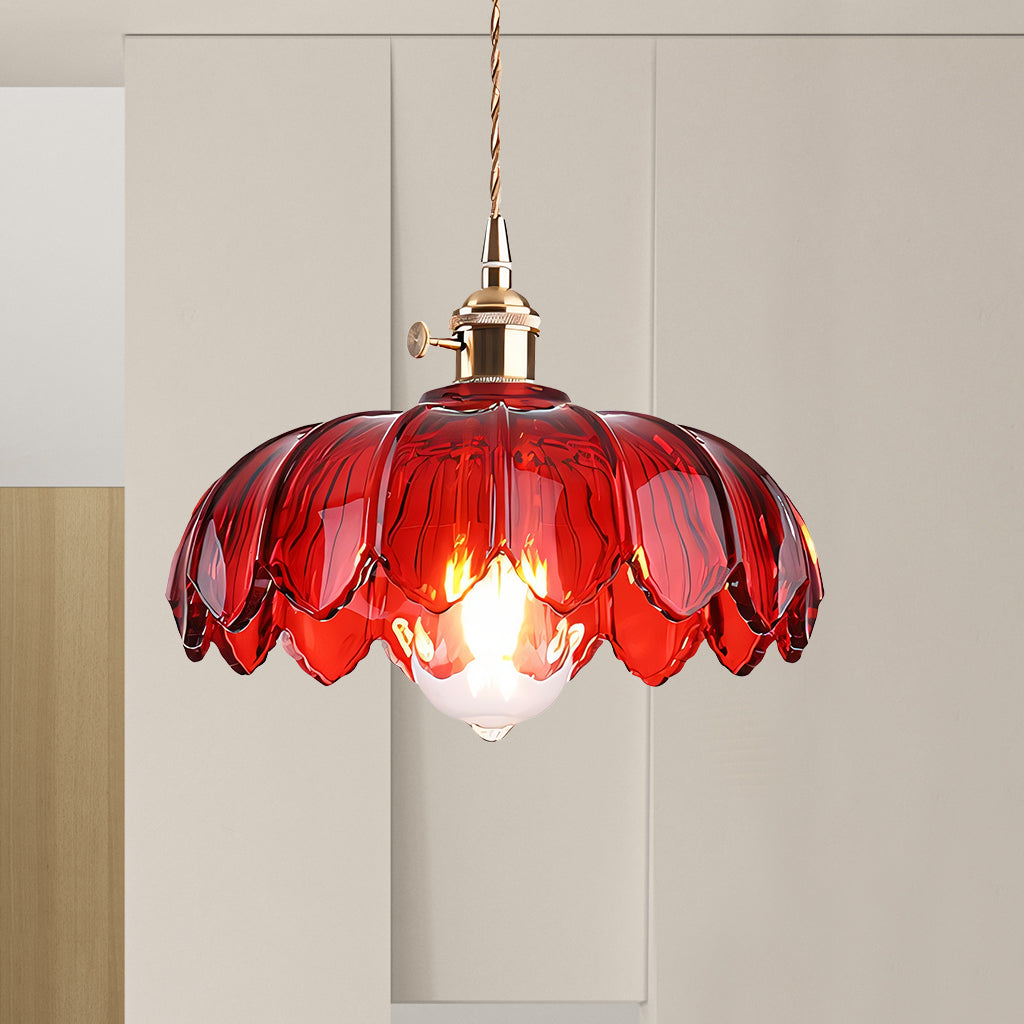 Taavita Rustic Tulip Glass Pendant Light