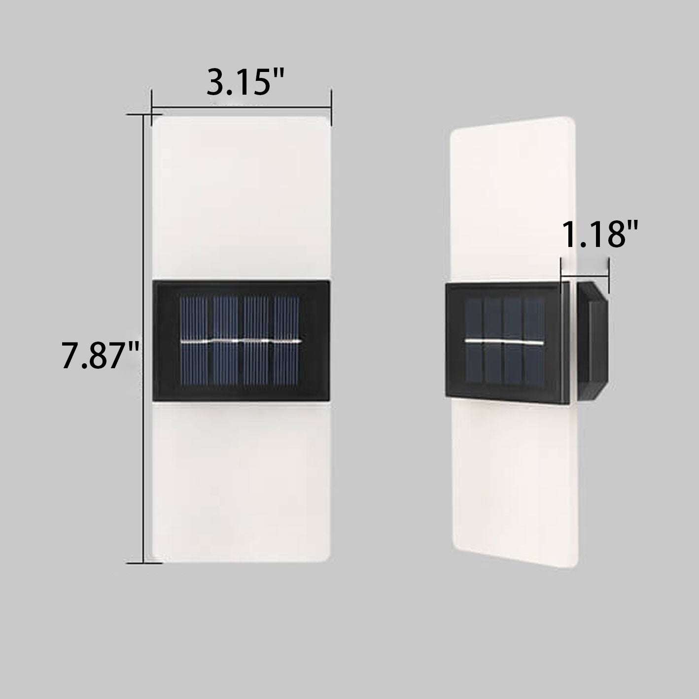 Taavita Waterproof Acrylic LED Solar Wall Light Lamp Outdoor Light