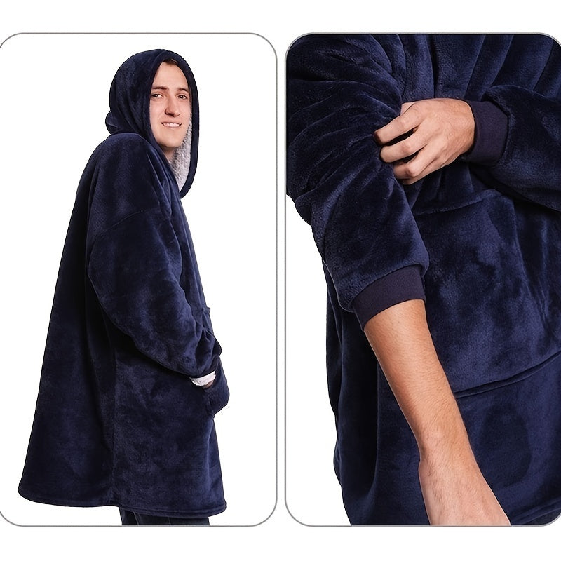 Taavita Oversized Hoodie Blanket – Portable Sherpa Fleece – Soft Pullover for Ultimate Comfort