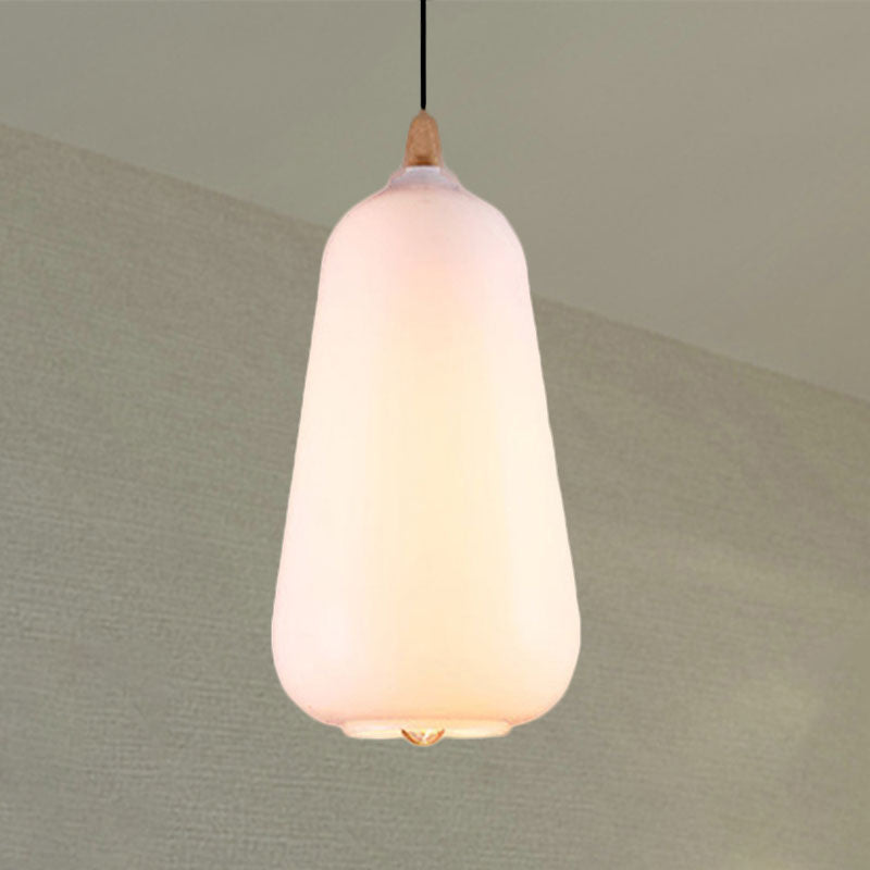 Global/Gourd/Ellipse Pendant Light Contemporary Smoky/Amber/White Glass 1 Light Dining Room Hanging Ceiling Lamp Smoke Gray C Clearhalo 'Ceiling Lights' 'Glass shade' 'Glass' 'Modern Pendants' 'Modern' 'Pendant Lights' 'Pendants' Lighting' 991328