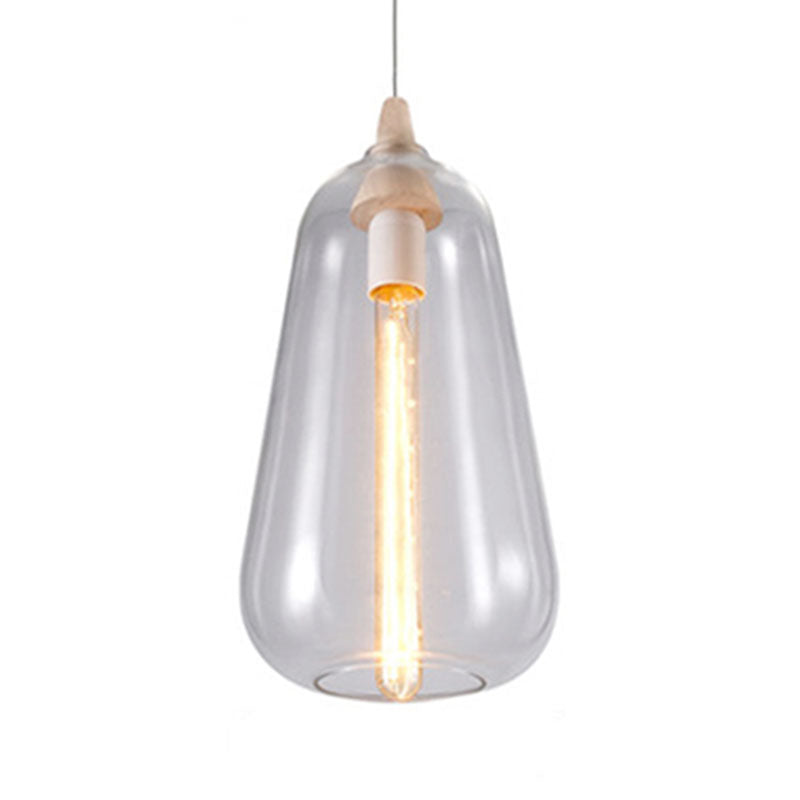 Taavita Pendant Light Contemporary Smoky Amber White Glass 1 Light Dining Room Hanging Ceiling Lamp