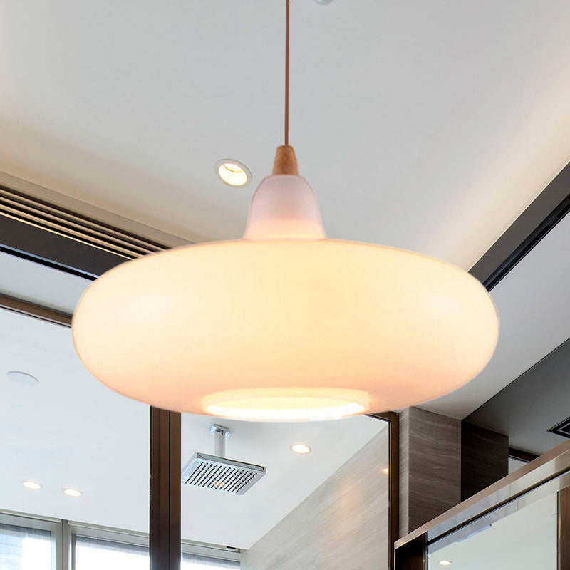 Global/Gourd/Ellipse Pendant Light Contemporary Smoky/Amber/White Glass 1 Light Dining Room Hanging Ceiling Lamp Clear B Clearhalo 'Ceiling Lights' 'Glass shade' 'Glass' 'Modern Pendants' 'Modern' 'Pendant Lights' 'Pendants' Lighting' 991303