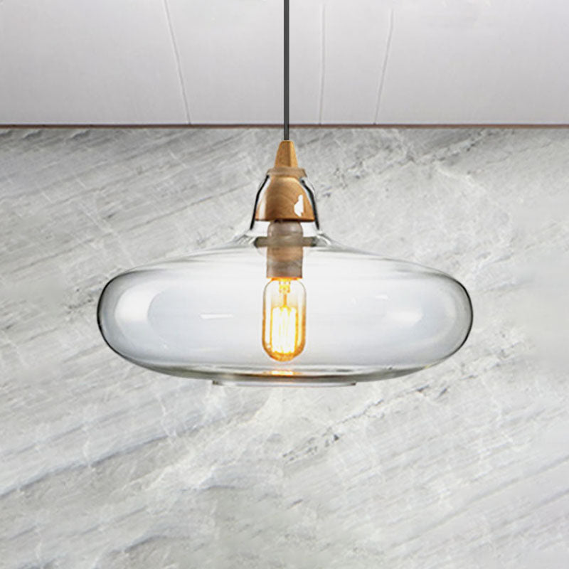 Taavita Pendant Light Contemporary Smoky Amber White Glass 1 Light Dining Room Hanging Ceiling Lamp