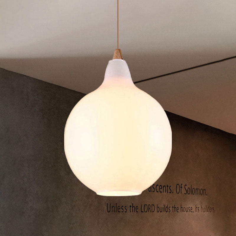 Taavita Pendant Light Contemporary Smoky Amber White Glass 1 Light Dining Room Hanging Ceiling Lamp