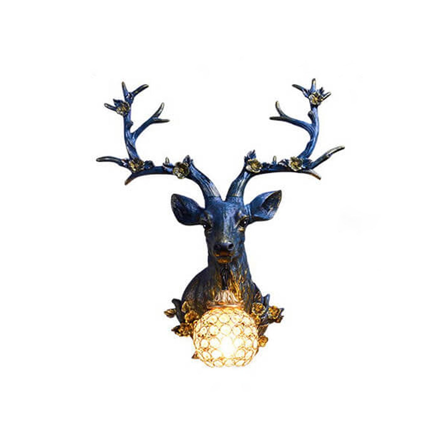 Taavita Creative Fortune Hirschkopf Resin 1-Light Wall Lamp